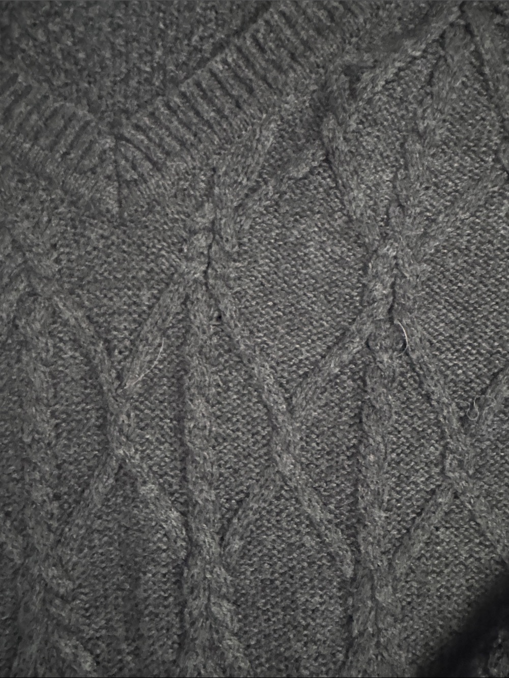Sonoma Charcoal Cable V-Neck Sweater - Picture 3 of 7